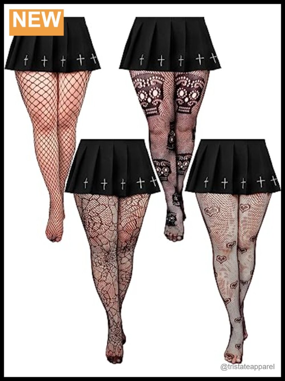 Plus Size Fishnet Tights Halloween Stockings Nylon 5 Denier High Stretch